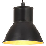 VIDAXL Lampe suspendue 25 W Noir Rond 17 cm E27