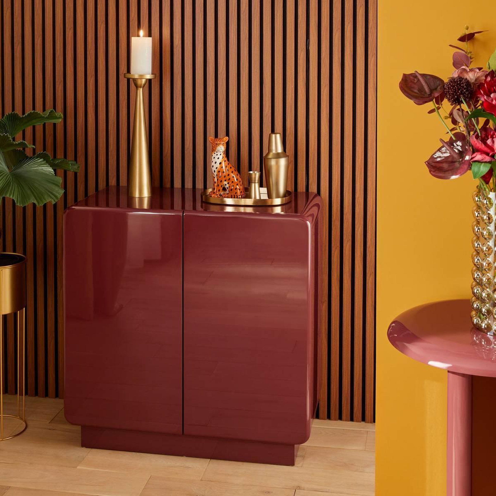 Voir la diapositive 6 : ATMOSPHERA Buffet 2 Portes  Douglas  80cm Bordeaux