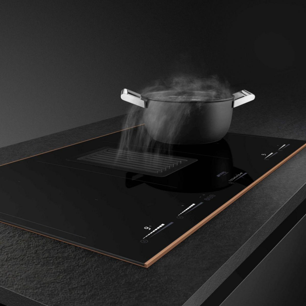SMEG Plaque induction aspirante HOBD682R1