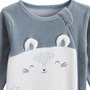 Voir la diapositive 3 : Petit Béguin Pyjama bébé en velours ouverture zippée Rêverie