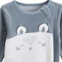 Voir la diapositive 3 : Petit Béguin Pyjama bébé en velours ouverture zippée Rêverie