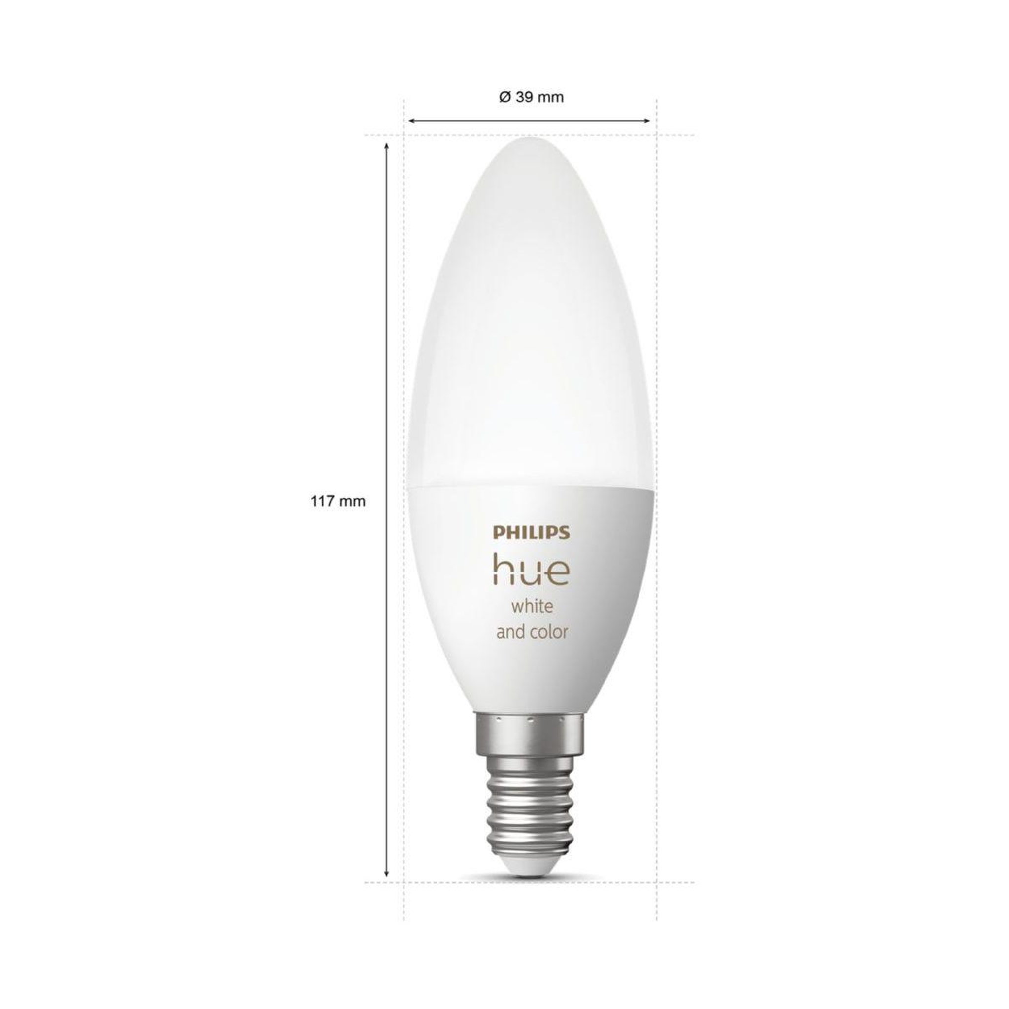 Voir la diapositive 3 : PHILIPS HUE Ampoule led connectée e14 white&color ambiance flamme pack 2