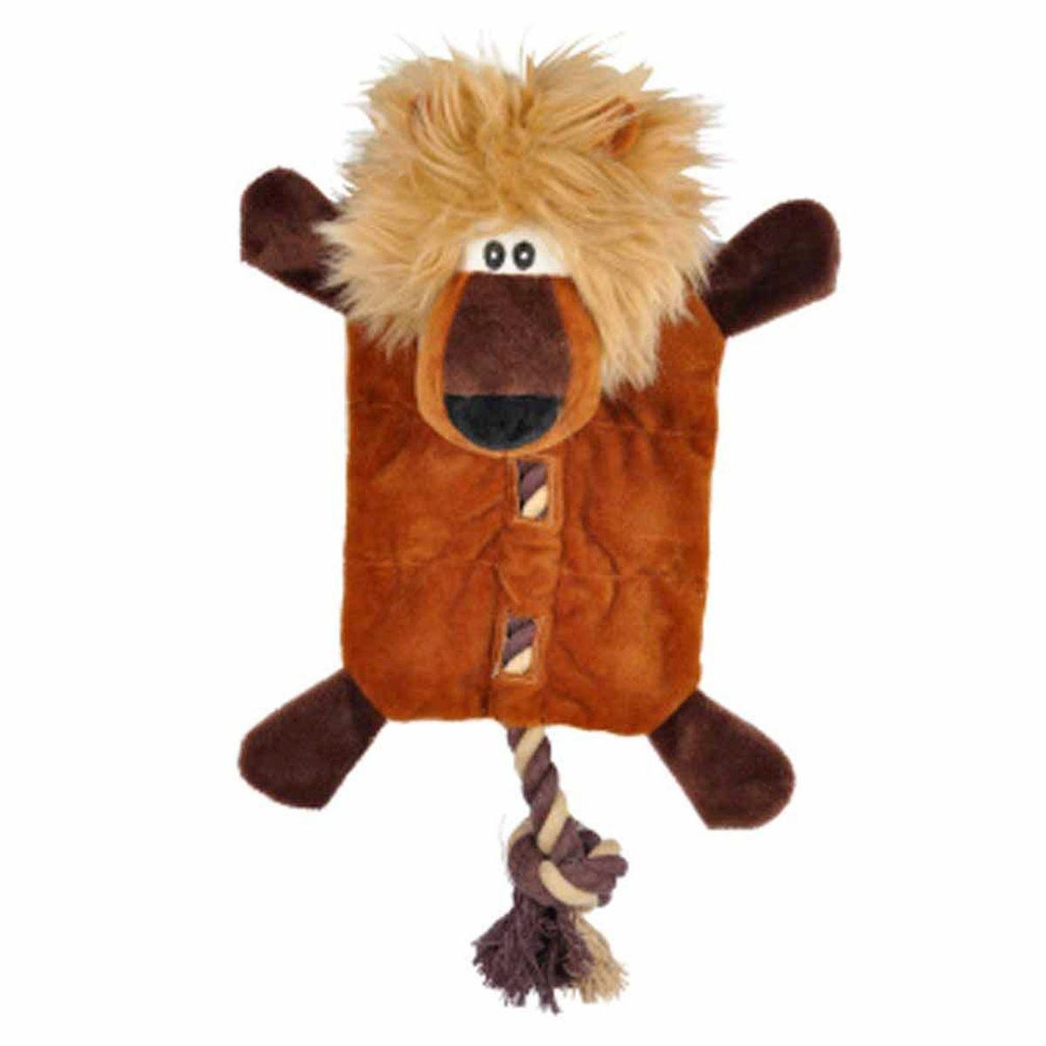 LOVE STORY Peluche pour chien  lion  37cm marron