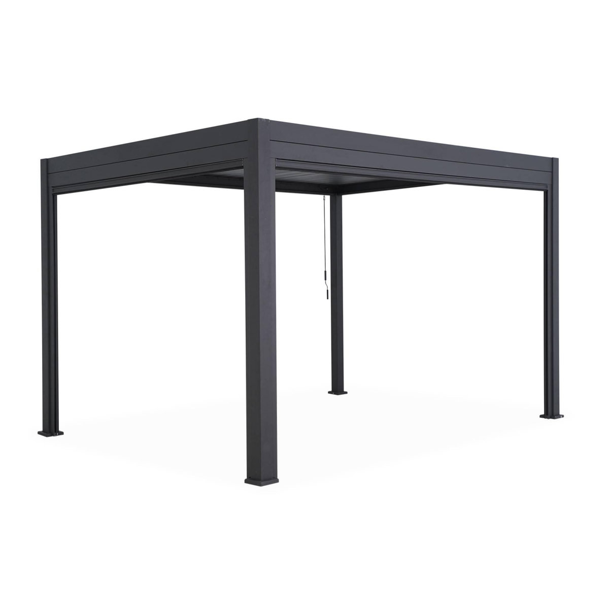 SWEEEK Pergola Bioclimatique – Triomphe – 4x3m, aluminium, à lames orientables + store 3m