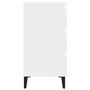 Voir la diapositive 5 : VIDAXL Table de chevet avec pieds en metal blanc 40x35x69 cm