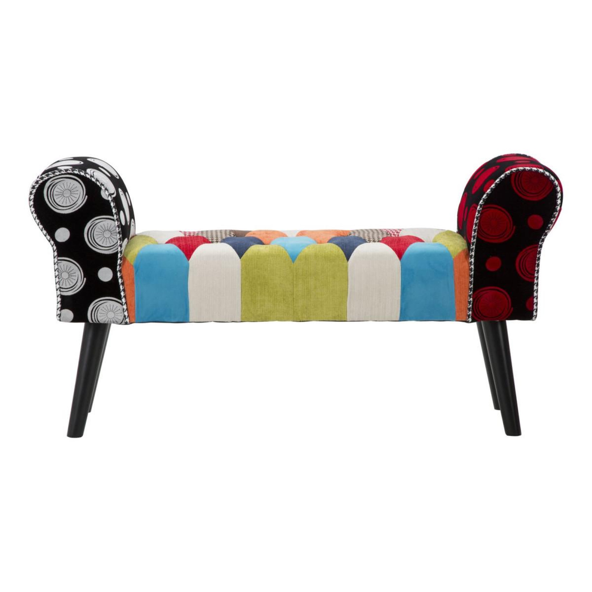 Voir la diapositive 4 : Paris Prix Banquette design patchwork  impérial  102cm multicolore
