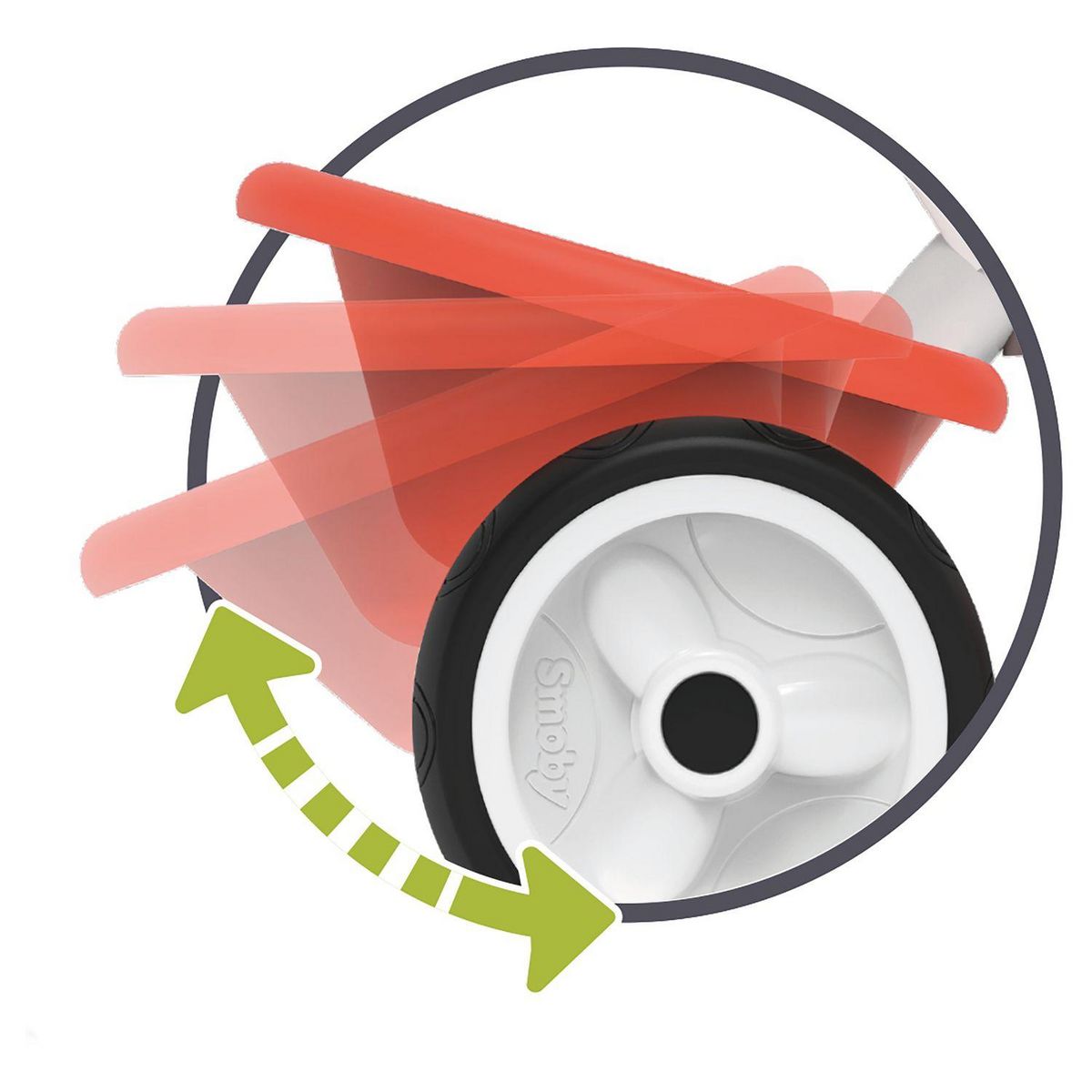 SMOBY Tricycle rouge 3 en 1 Baby Balade