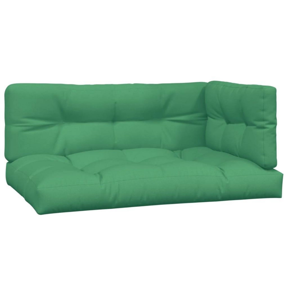 VIDAXL Coussins de palette lot de 3 vert tissu