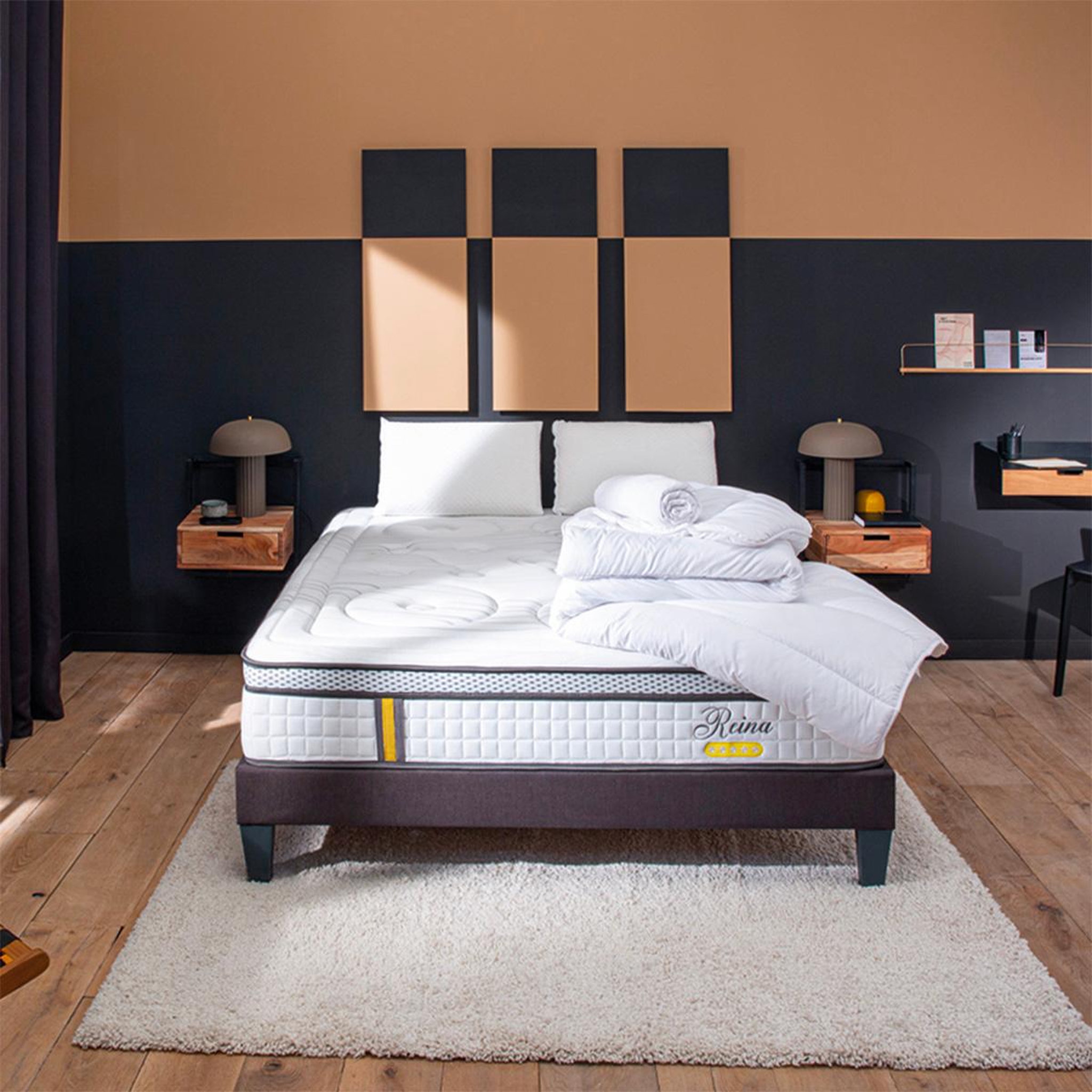 Voir la diapositive 2 : BELLECOUR Bellecour literie | pack prêt à dormir reina 2.0 | matelas ressorts ensachés + sommier + accessoires