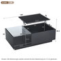 Voir la diapositive 4 : MERAX Table Basse Avec 1 Plateau Réglable Et LED 100 X 50 X 46.5cm