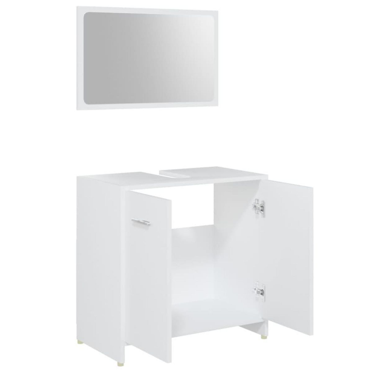 VIDAXL Ensemble de meubles salle de bain 4 pcs blanc bois d'ingenierie