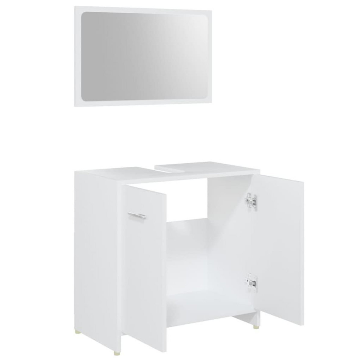 VIDAXL Ensemble de meubles salle de bain 4 pcs blanc bois d'ingenierie