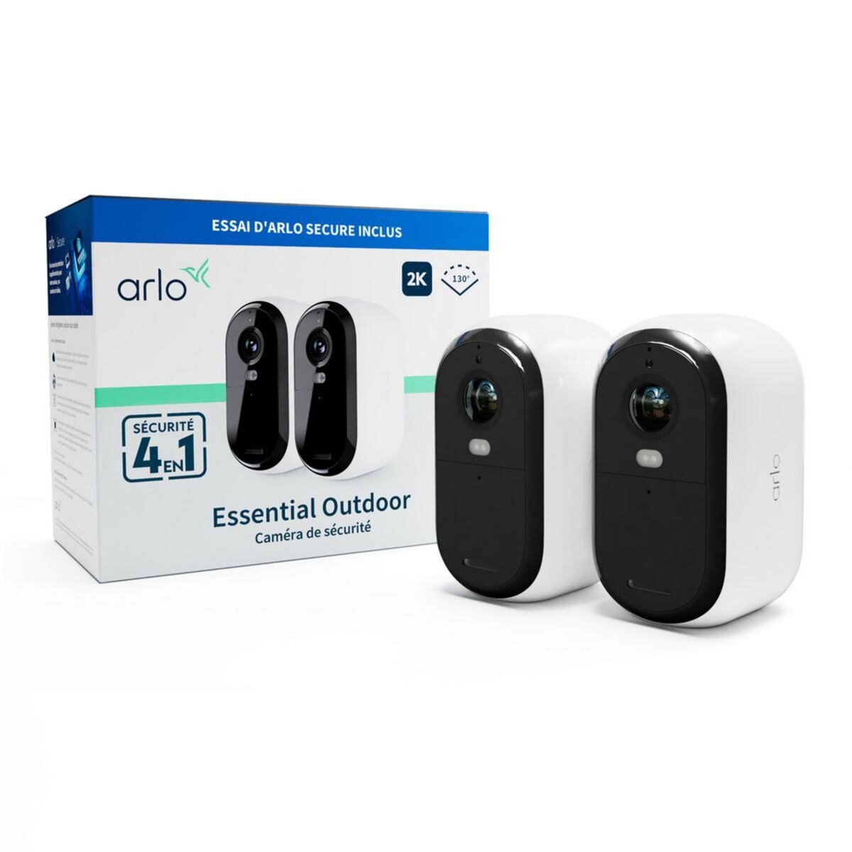 ARLO Caméra de surveillance 2 caméras Essential 2K