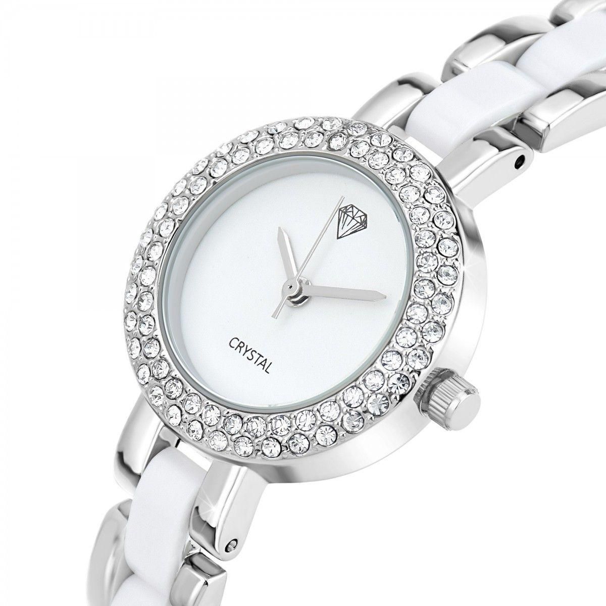 SC CRYSTAL Montre Cassandra élégante ornée de Cristaux scintillants