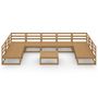 Voir la diapositive 3 : VIDAXL Salon de jardin 10 pcs bois de pin massif