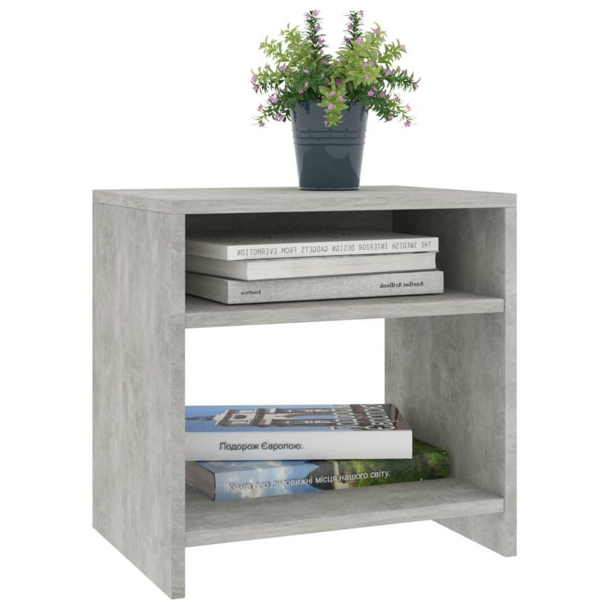 VIDAXL Table de chevet Gris beton 40x30x40 cm Bois d'ingenierie