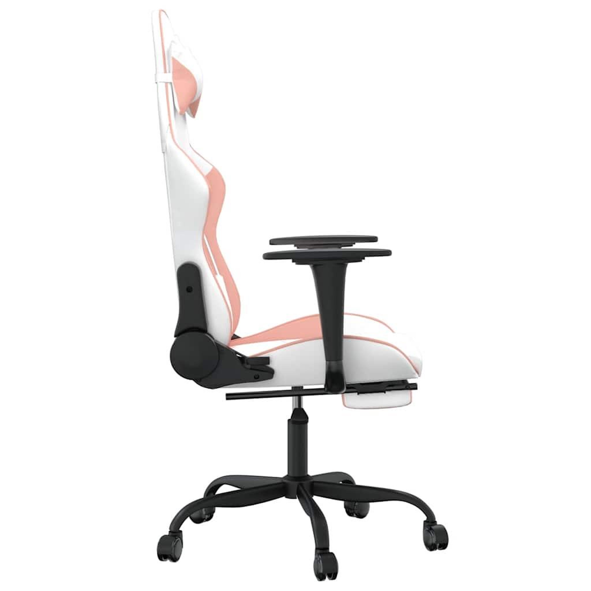 Voir la diapositive 5 : VIDAXL Chaise de jeu de massage avec repose-pied Blanc rose Similicuir