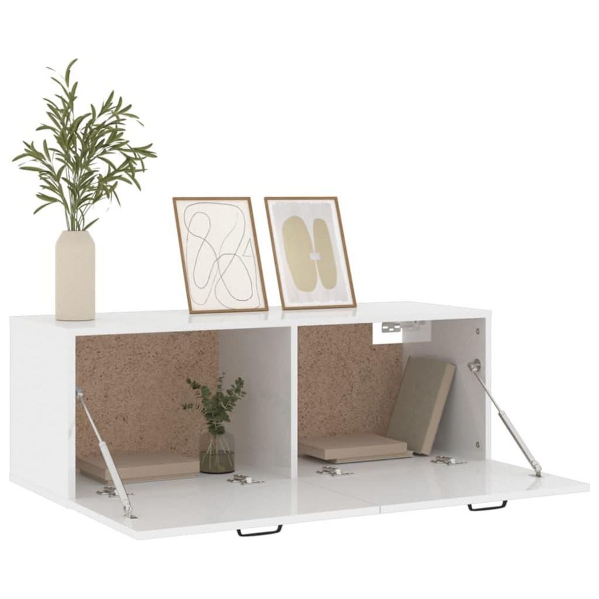 VIDAXL Armoire murale Blanc brillant 100x36,5x35 cm Bois d'ingenierie