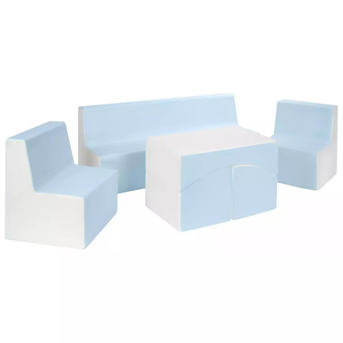  Ensemble de fauteuils chambre enfant blanc, bleu (pastel)
