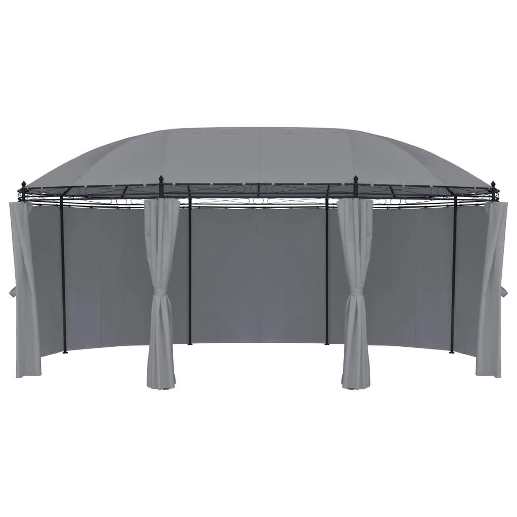 Voir la diapositive 2 : VIDAXL Tonnelle avec rideaux 520x349x255 cm Anthracite