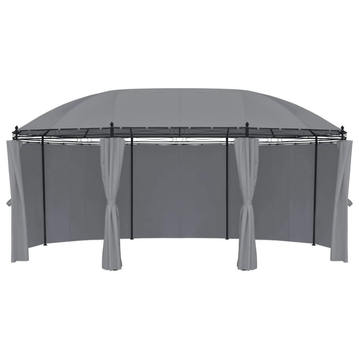 VIDAXL Tonnelle avec rideaux 520x349x255 cm Anthracite