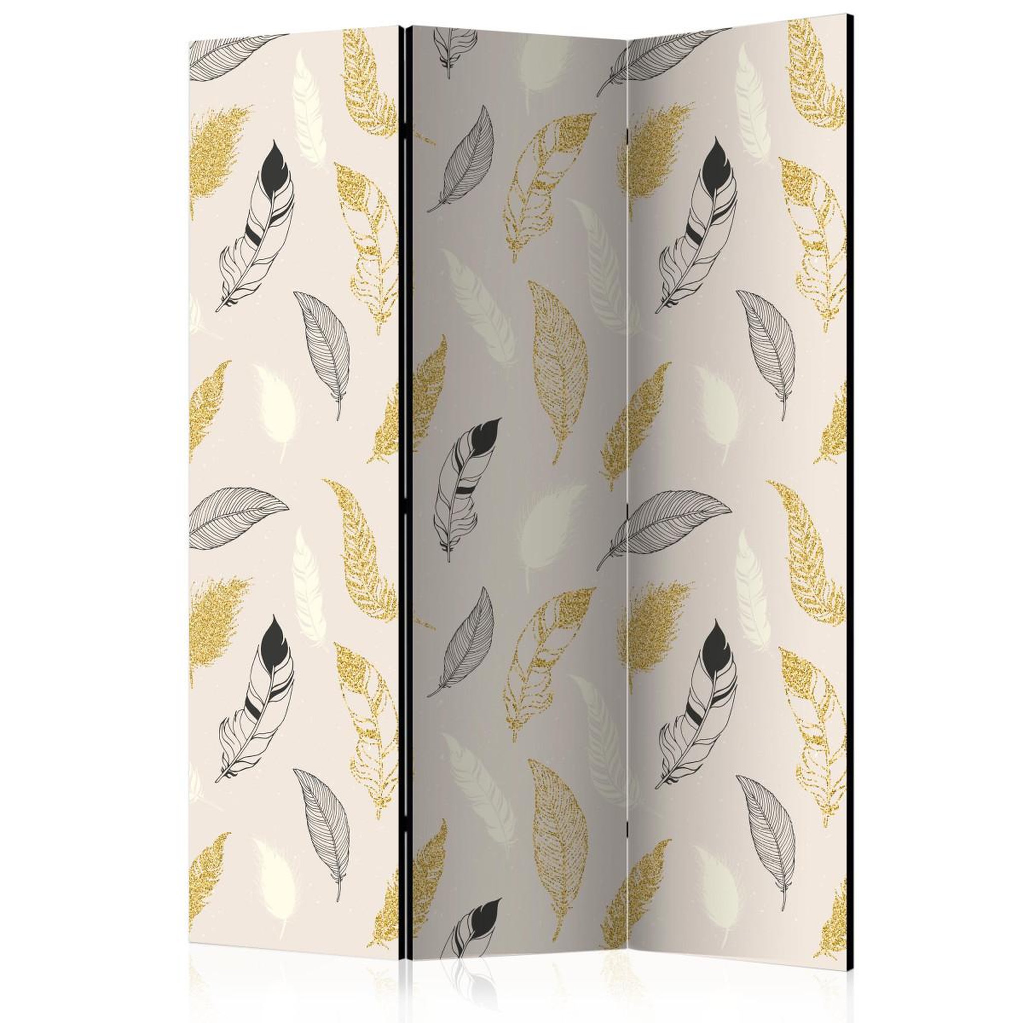 Paris Prix Paravent 3 volets  golden feathers  135x172cm