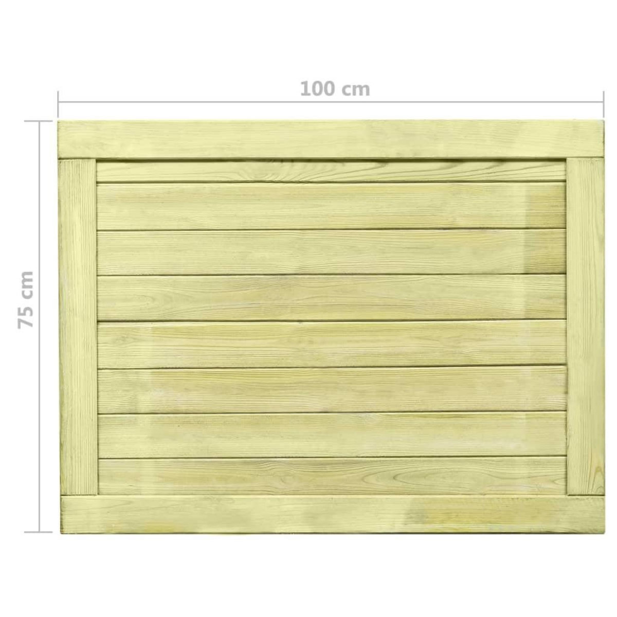 VIDAXL Portail de jardin Bois de pin impregne 75x100 cm
