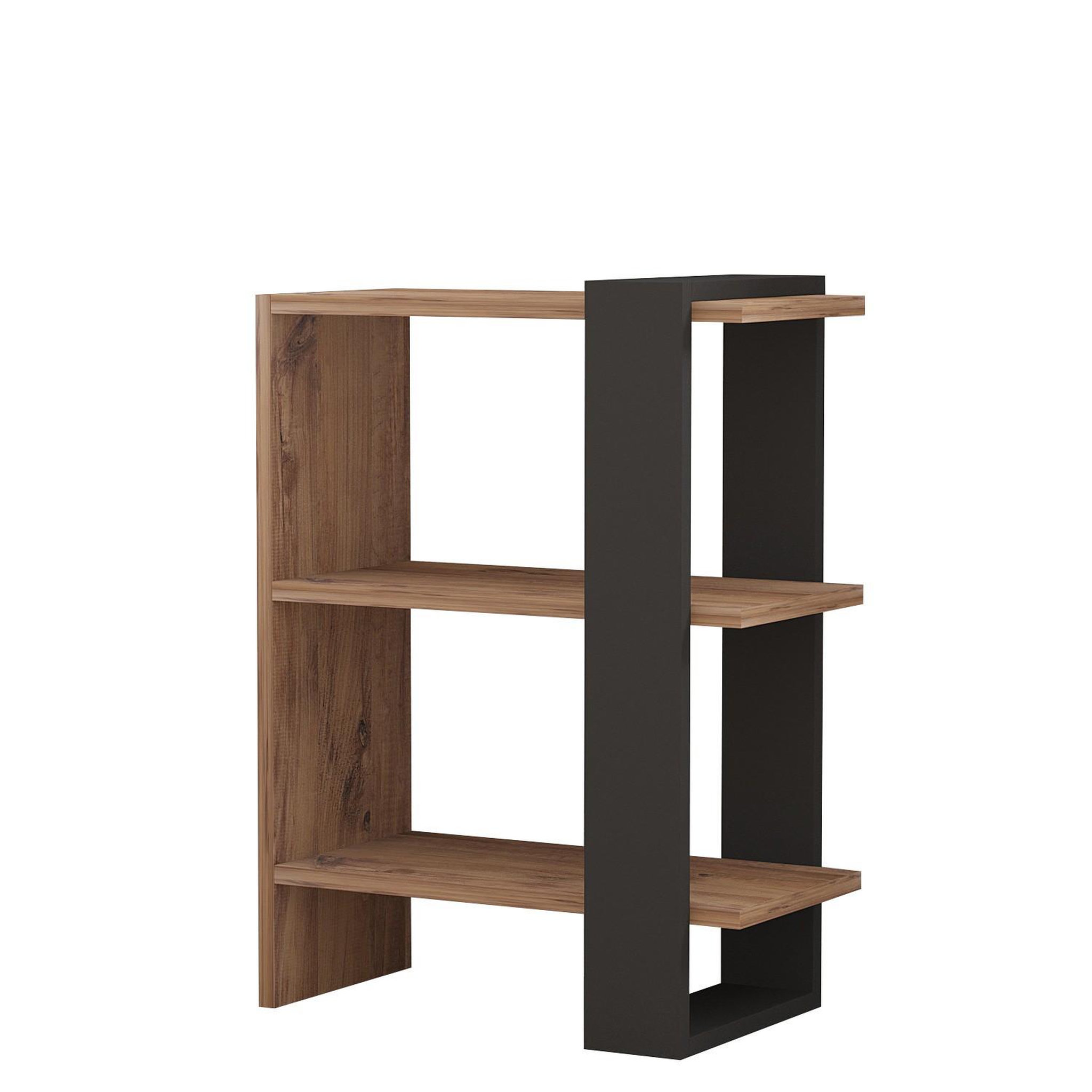 Habitat et Jardin Bibliothèque en bois  ova  - 51 x 25 x 70 cm - chêneanthracite