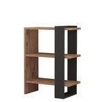 Habitat et Jardin Bibliothèque en bois  Ova  - 51 x 25 x 70 cm - ChêneAnthracite