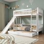 Voir la diapositive 4 : MERAX Lit superposé 90x200cm bois et mdf coloris blanc