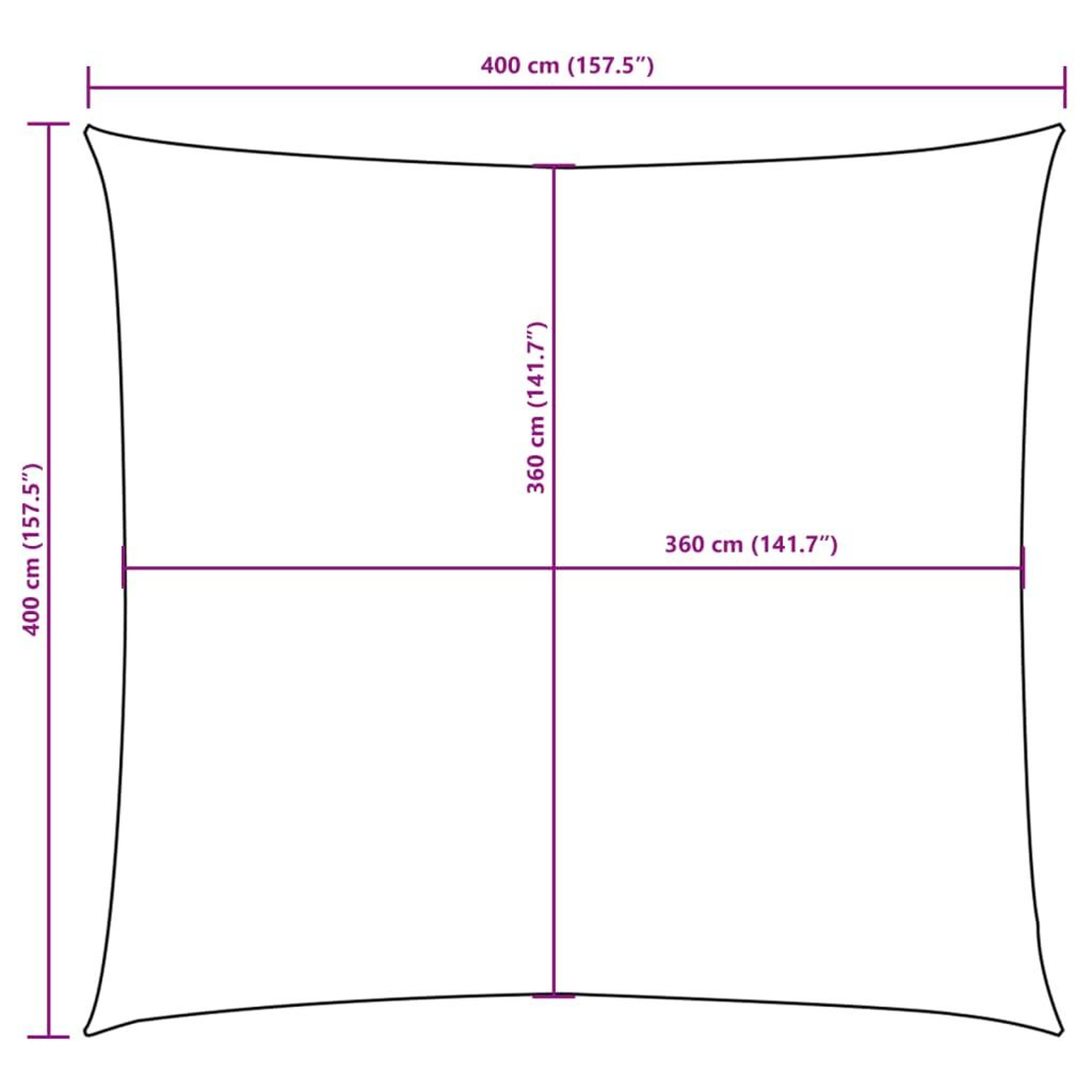 Voir la diapositive 6 : VIDAXL Voile de parasol tissu oxford carre 4x4 m blanc