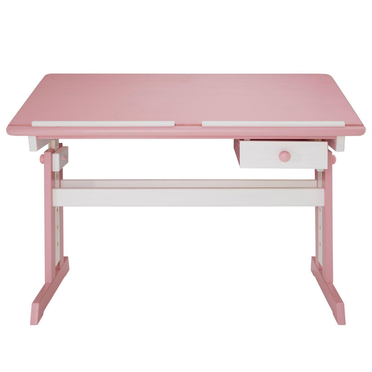 IDIMEX Bureau enfant FLEXI, en pin massif, réglable en hauteur et plateau inclinable