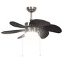 Voir la diapositive 4 : VIDAXL Ventilateur de plafond avec lampe 76 cm Marron foncé