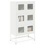 Voir la diapositive 1 : VIDAXL Buffet haut blanc 68x39x123 cm acier