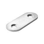 CENTRALE BRICO Patte d'assemblage inox mat HETTICH, L. 40 mm x l.15 mm x H.0.2 cm