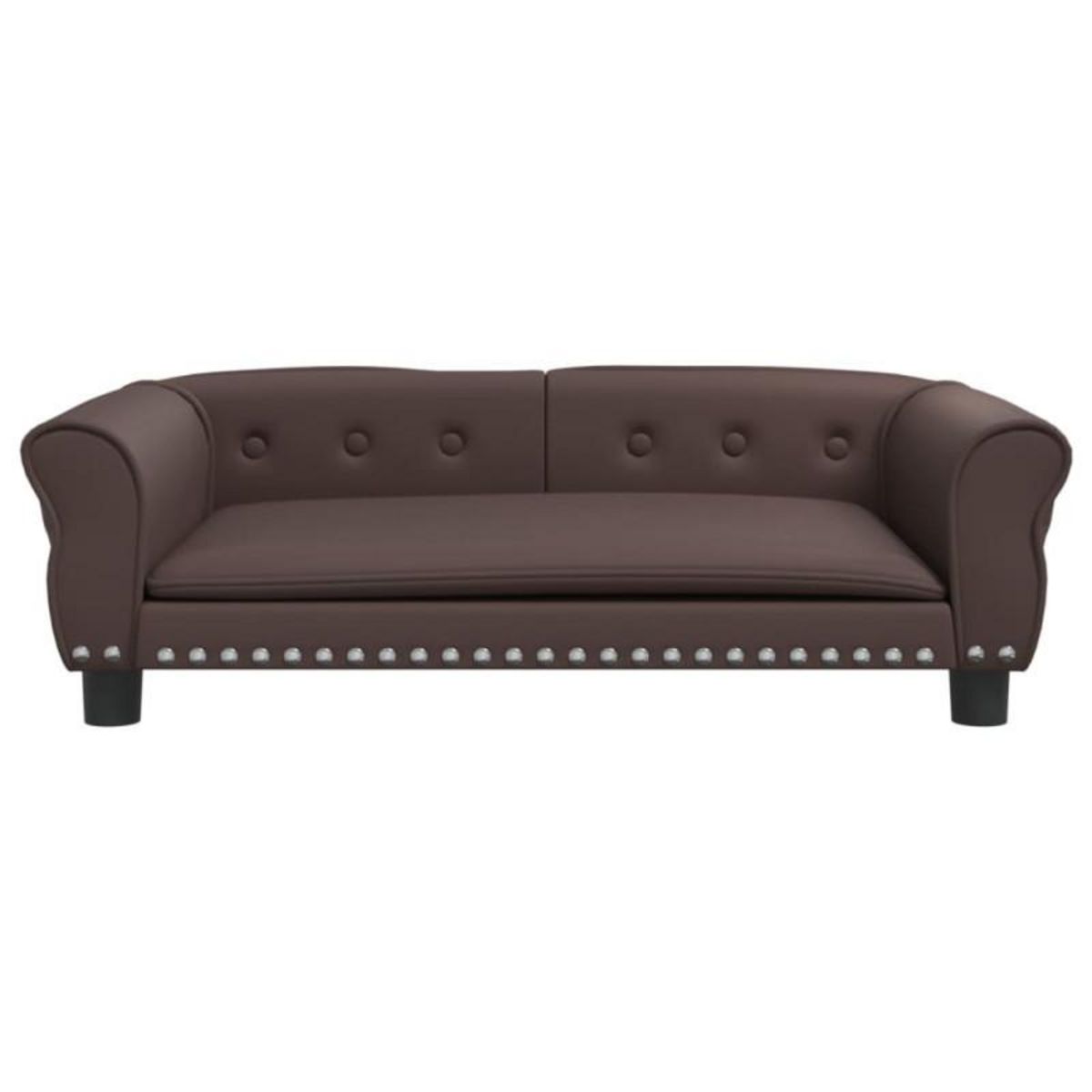 VIDAXL Lit pour chien marron 95x55x30 cm similicuir