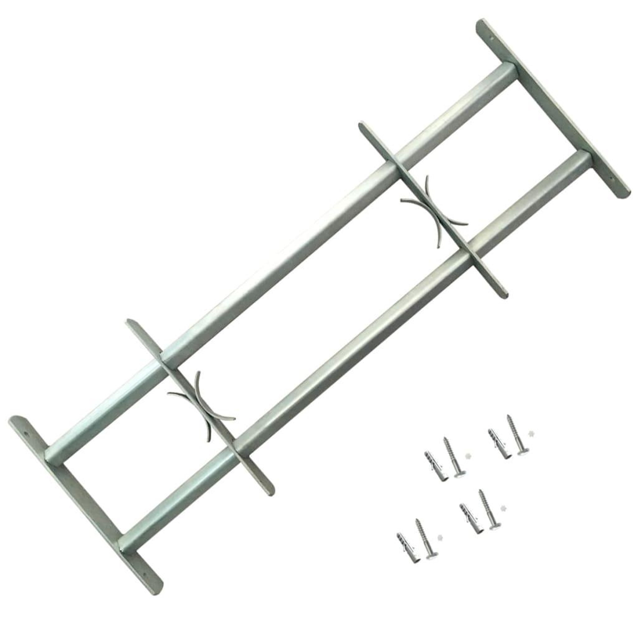 Voir la diapositive 1 : VIDAXL Grille reglable de securite de fenetres et 2 barres 1000-1500mm