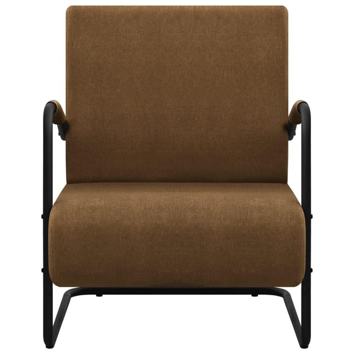 VIDAXL Fauteuil marron tissu