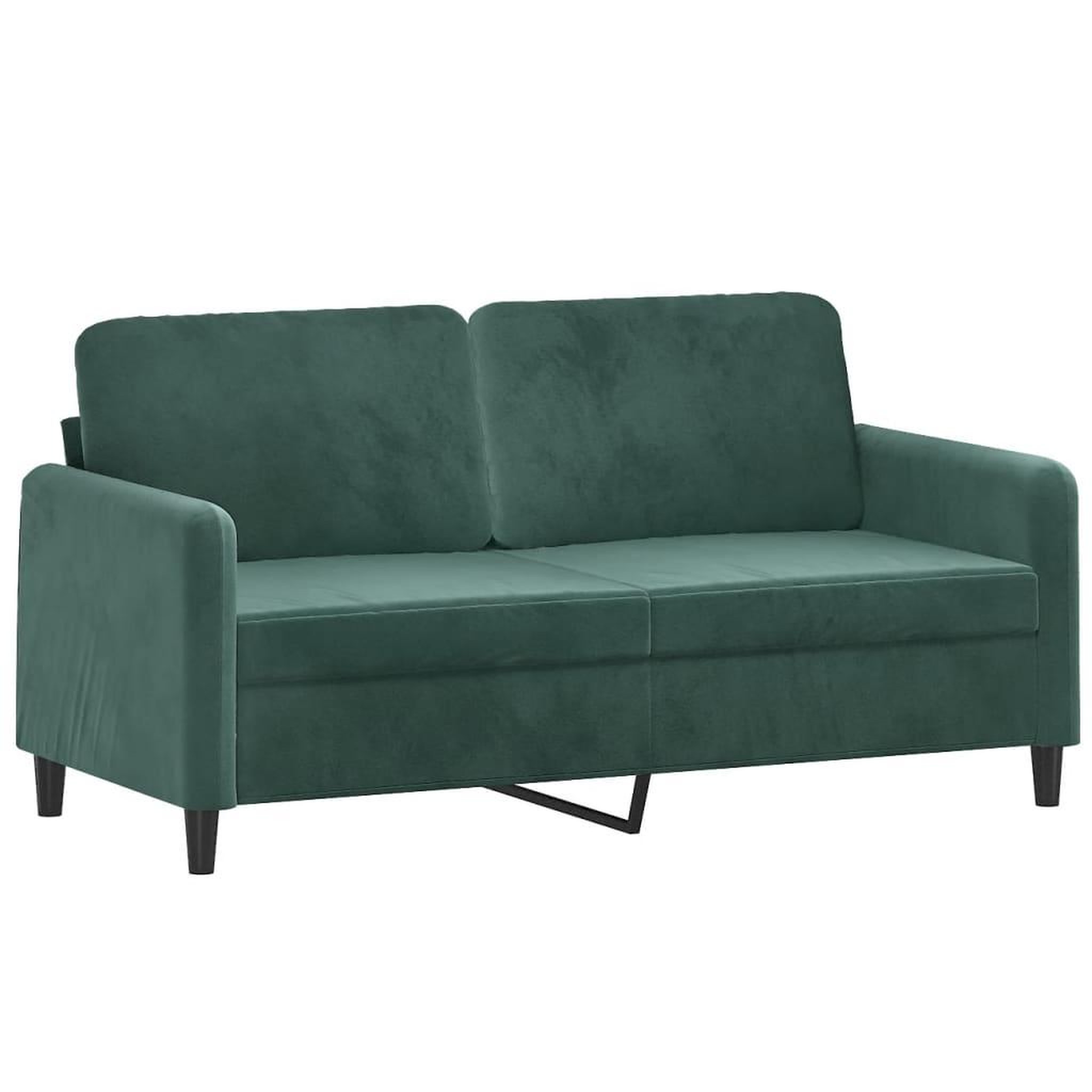Voir la diapositive 4 : VIDAXL Ensemble de canapes 3 pcs avec coussins vert fonce velours