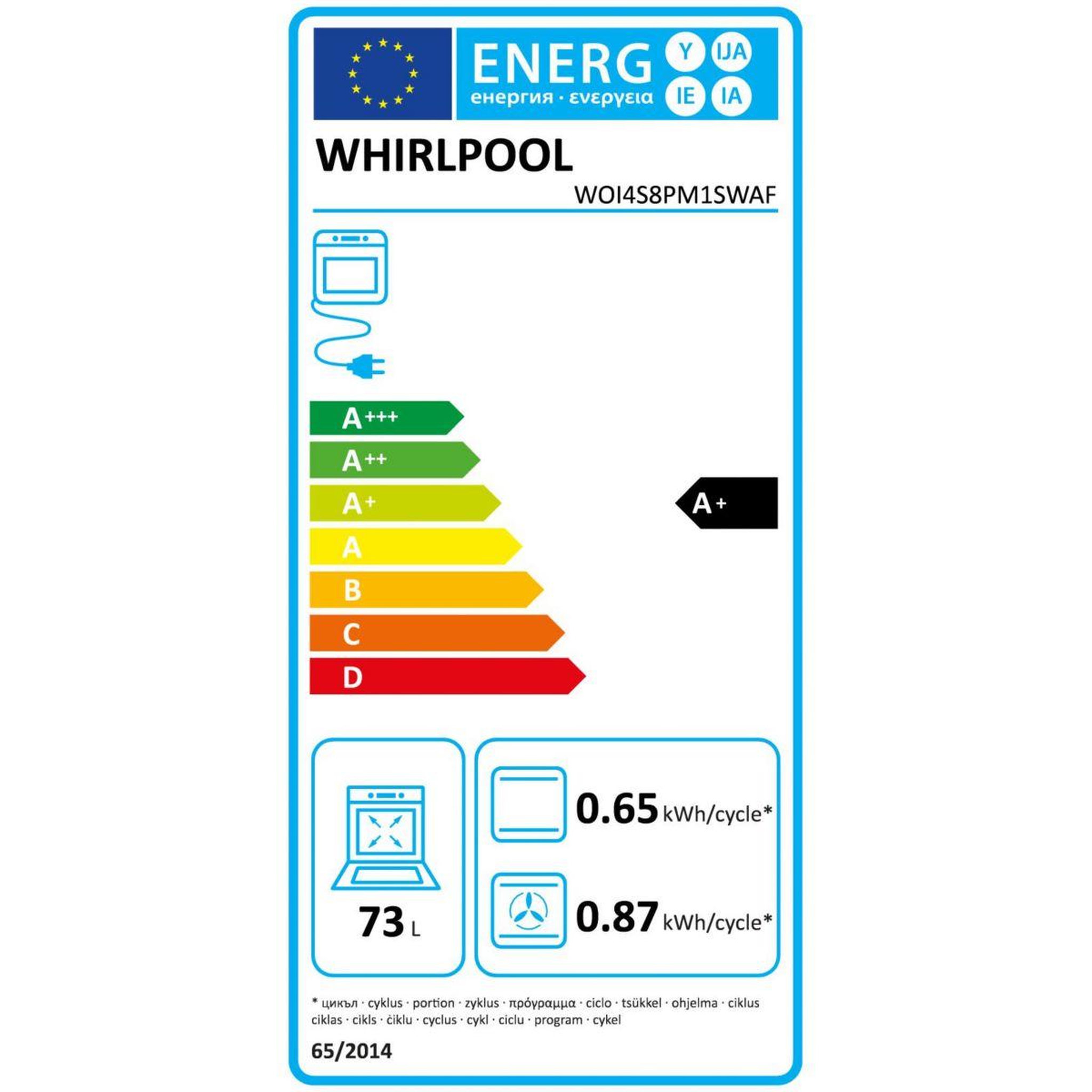 Voir la diapositive 6 : Whirlpool Four encastrable woi4s8pm1swaf - pyrolyse, 6ème sens, air fry, cuisson multi-niveaux cook4, blanc