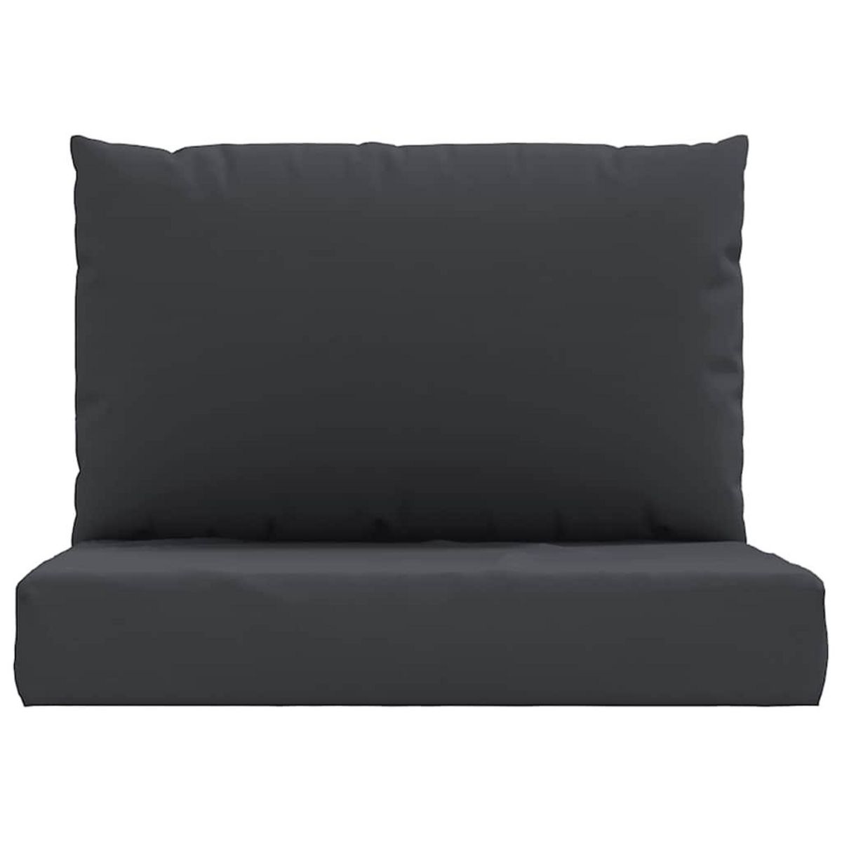 VIDAXL Coussins de palette lot de 2 noir tissu oxford