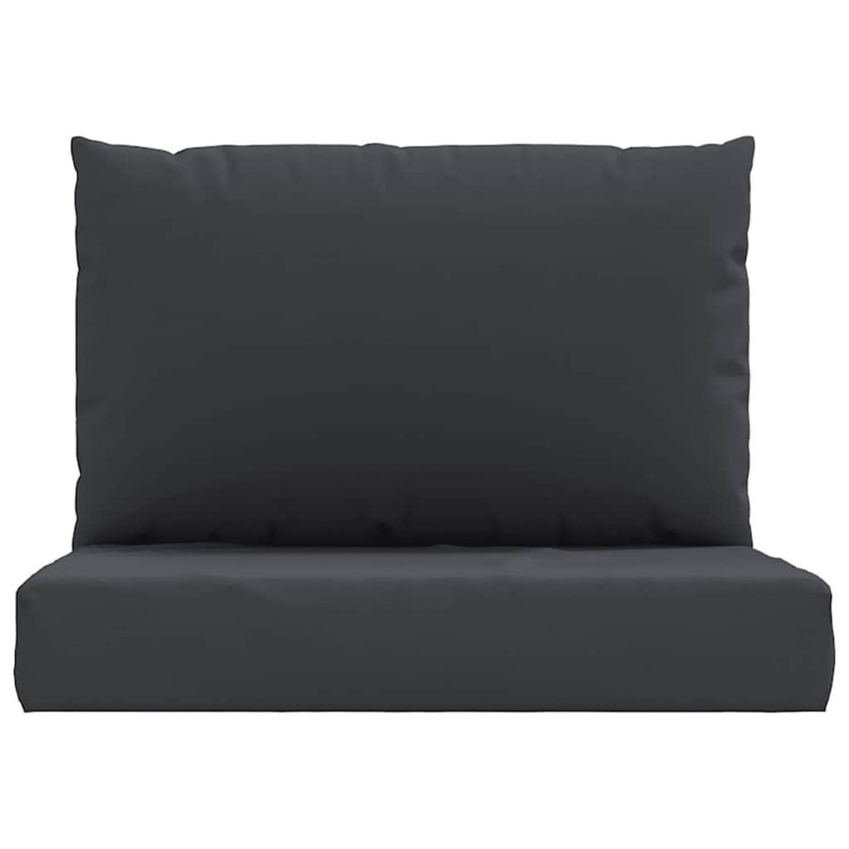 VIDAXL Coussins de palette lot de 2 noir tissu oxford