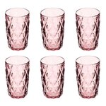 SECRET DE GOURMET Lot de 6 Gobelets Hauts  Lea  40cl Rose