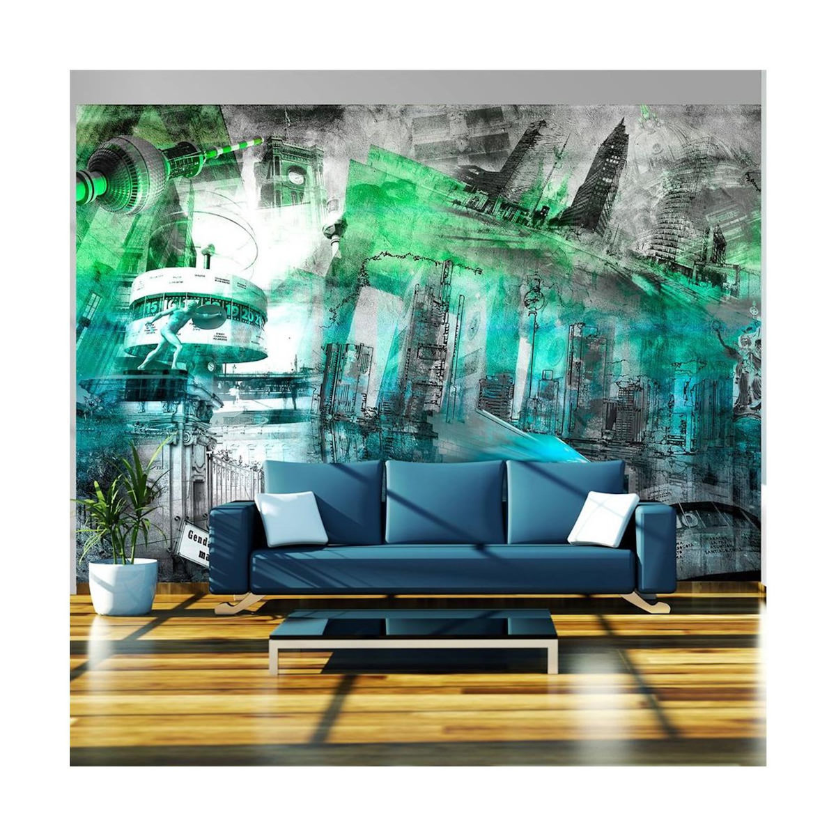 Paris Prix Papier Peint  Berlin Collage Vert