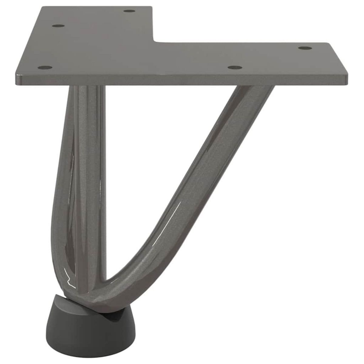 VIDAXL Pieds de table en forme d'epingle a cheveux 10 cm acier massif