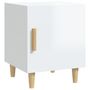 Voir la diapositive 2 : VIDAXL Table de chevet Blanc brillant Bois d'ingenierie