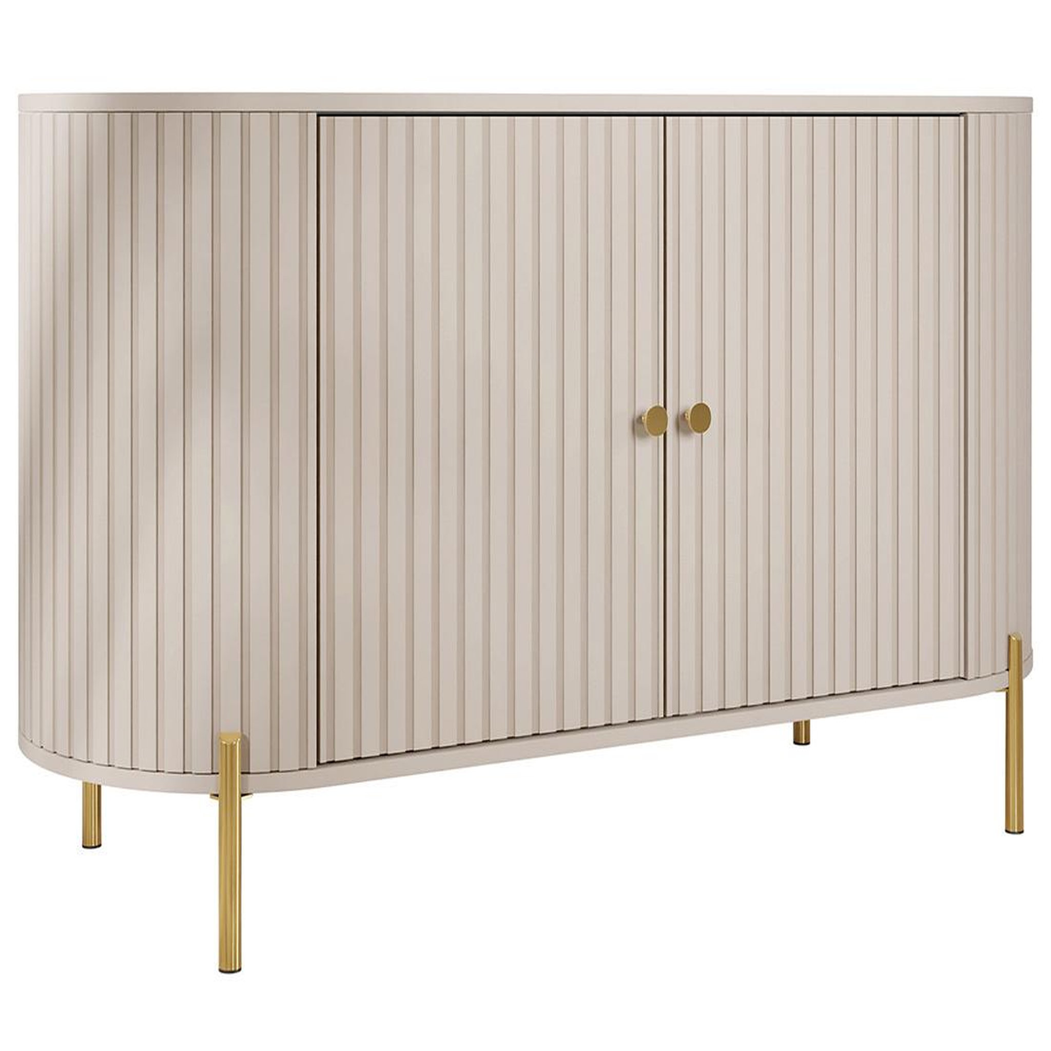 BEST MOBILIER Jaime - buffet bas 139 cm - 2 portes et 1 étagère. Coloris disponibles : Beige
