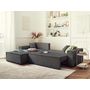 Voir la diapositive 3 : BEST MOBILIER Dellia - canapé d'angle réversible convertible - avec coffre - en velours côtelé - 4 places