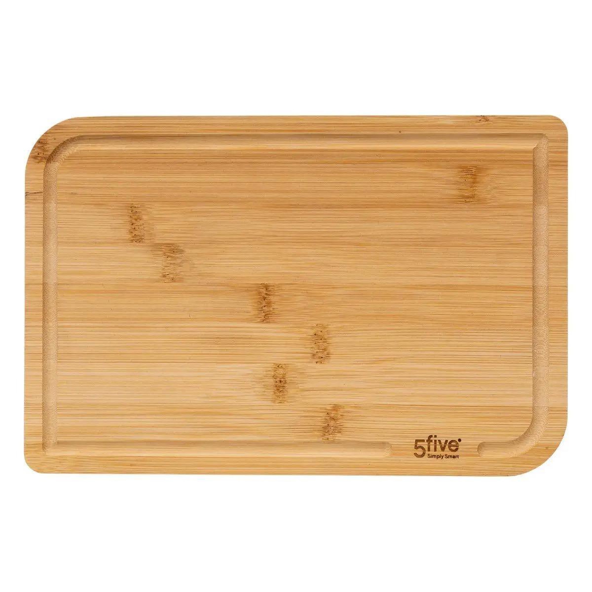Voir la diapositive 3 : FIVE Lot de 2 planches à découper  bambou  35cm beige