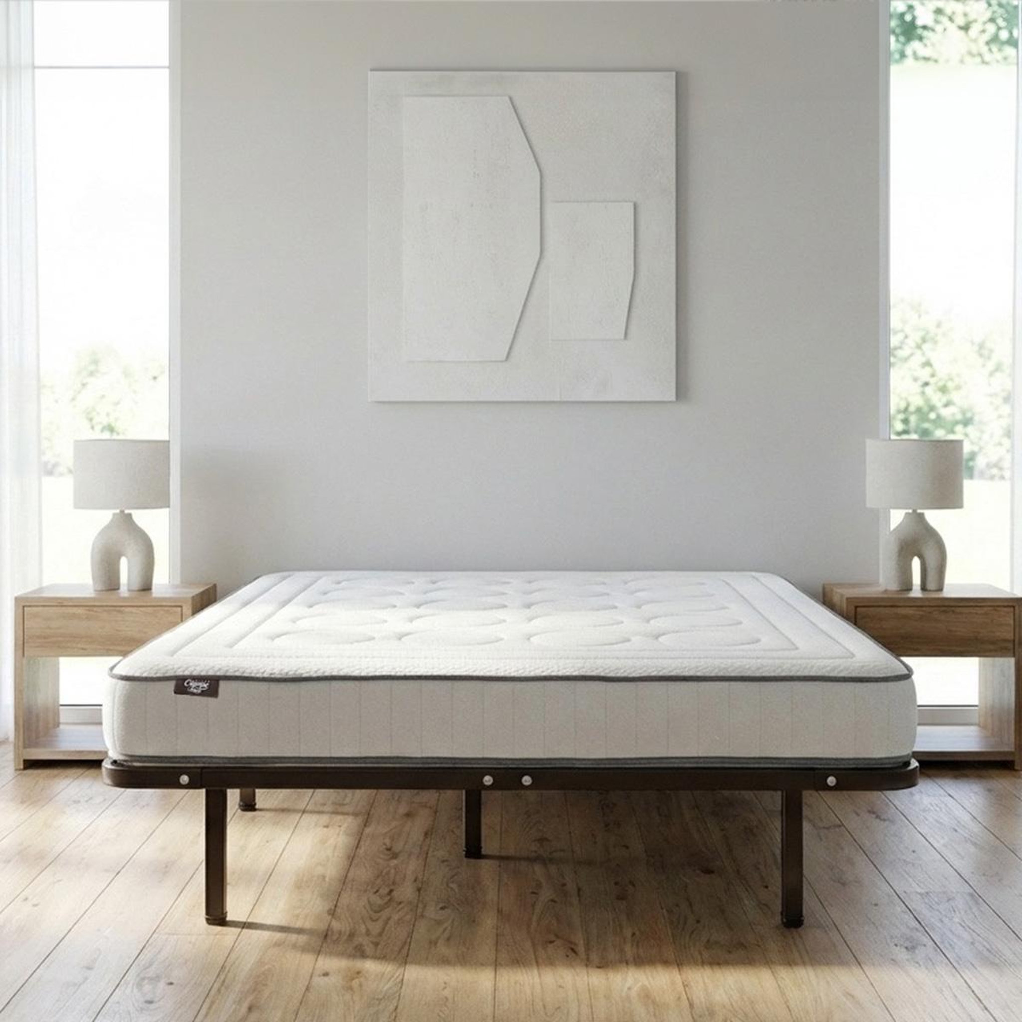 Voir la diapositive 2 : OLYMPE LITERIE Olympe literie | ensemble cristal | matelas mémoire de forme + sommier métal